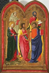Altarflügel mit fünf Heiligen, ca. 1445